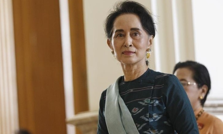 Aung San Suu Kyi tại Naypyitaw, Myanmar, hồi tháng 3/2016. Ảnh: Reuters.