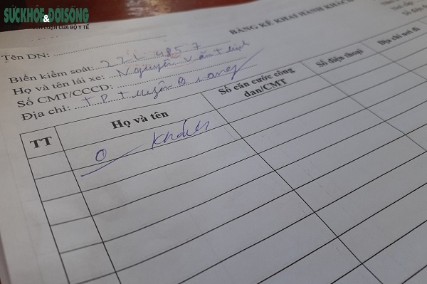 A note written on a passenger manifest says: "There are no guests" on the Tuyen Quang to Hanoi route.