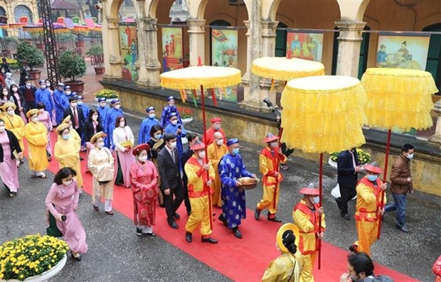 new year royal rituals re-enacted at thang long imperial citadel picture 1