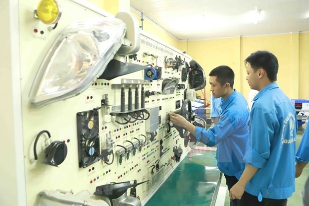 Trainees at Vinh Phuc vocational training school (Photo: VNA)