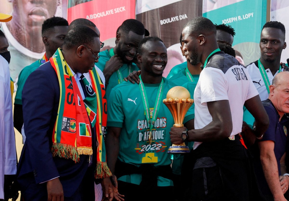 Sadio Mane và các đồng đội ở ĐT Senegal được thưởng lớn sau khi giành chức vô địch AFCON 2021. (Ảnh: Reuters). 