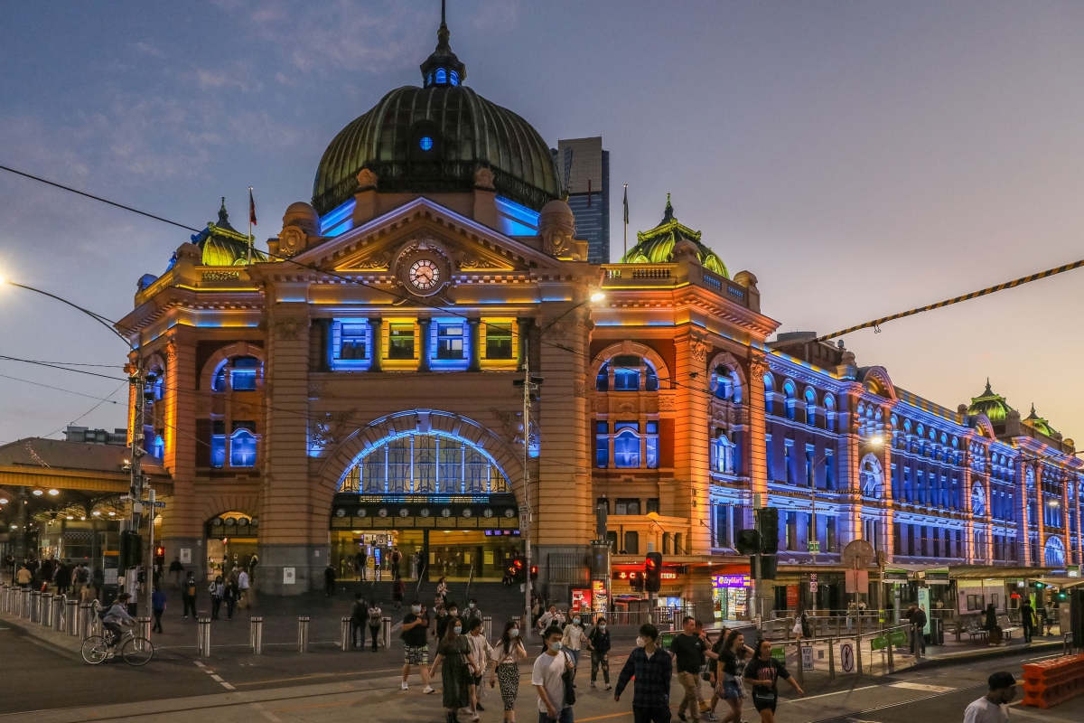 Nhà ga Phố Flinders ở Melbourne, Australia. Ảnh: AFP/Getty Images.