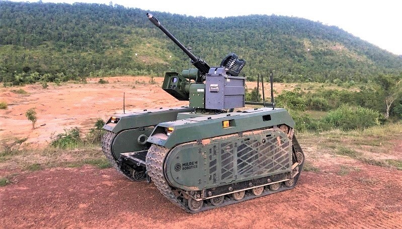 Quân đội Hoàng gia Thái Lan sẽ thử nghiệm THeMIS UGV được tích hợp Trạm vũ khí điều khiển từ xa R400S - Mk2-HD. Nguồn: militaryleak.com