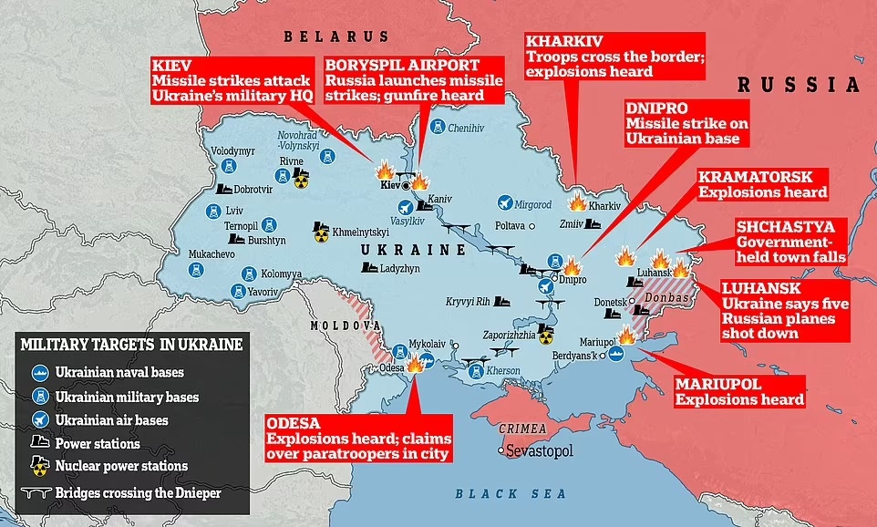 xe tang nga tien vao lanh tho ukraine tu belarus, chien su no ra o nhieu noi hinh anh 2