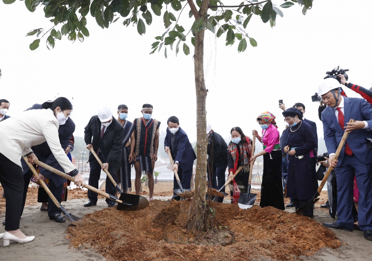 Chủ tịch nước Nguyễn Xuân Phúc tham dự Lễ trồng cây.