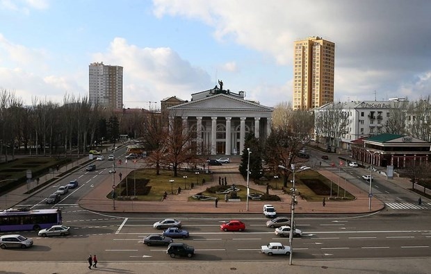 Một góc trung tâm thành phố Donetsk. (Nguồn: TASS)