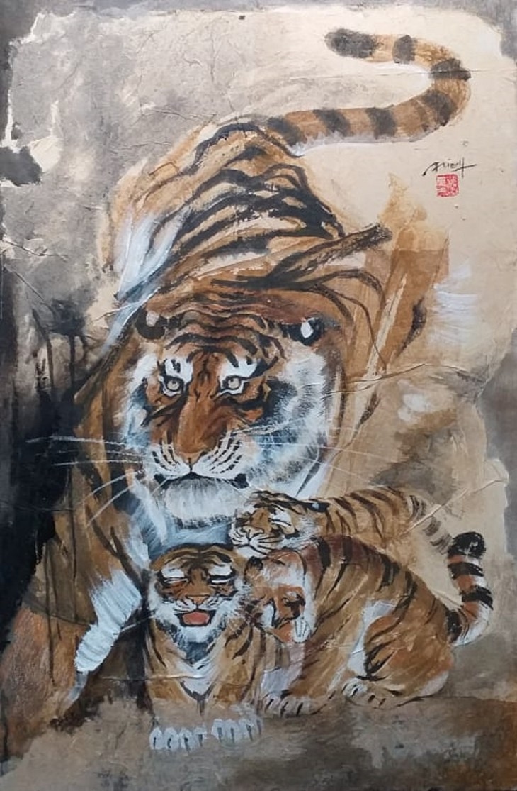 lively paintings by nguyen doan ninh to usher in year of the tiger picture 8