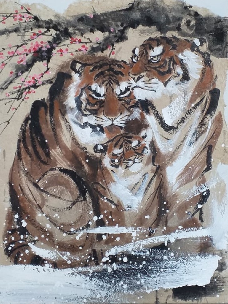 lively paintings by nguyen doan ninh to usher in year of the tiger picture 2