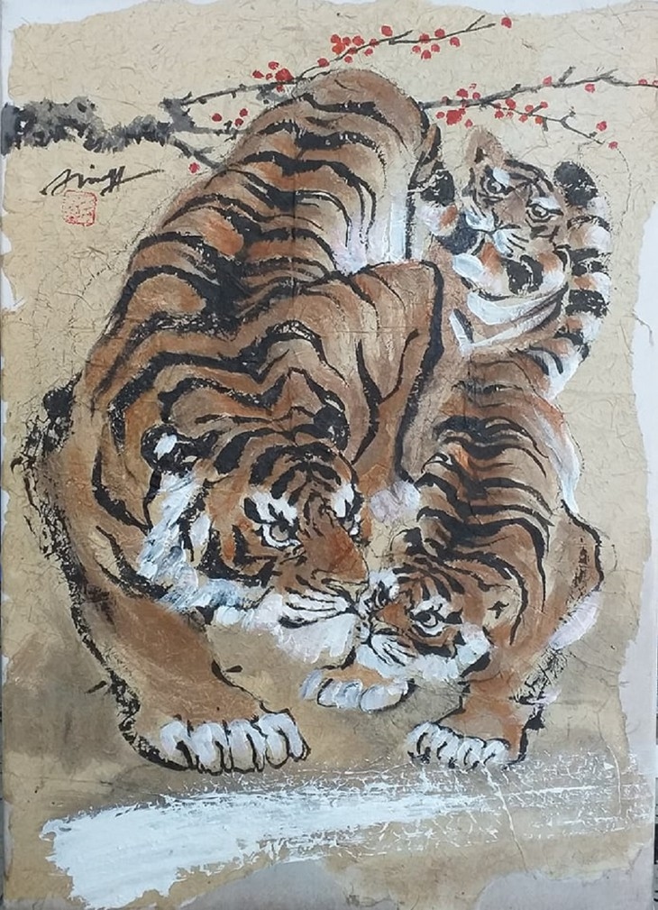 lively paintings by nguyen doan ninh to usher in year of the tiger picture 3