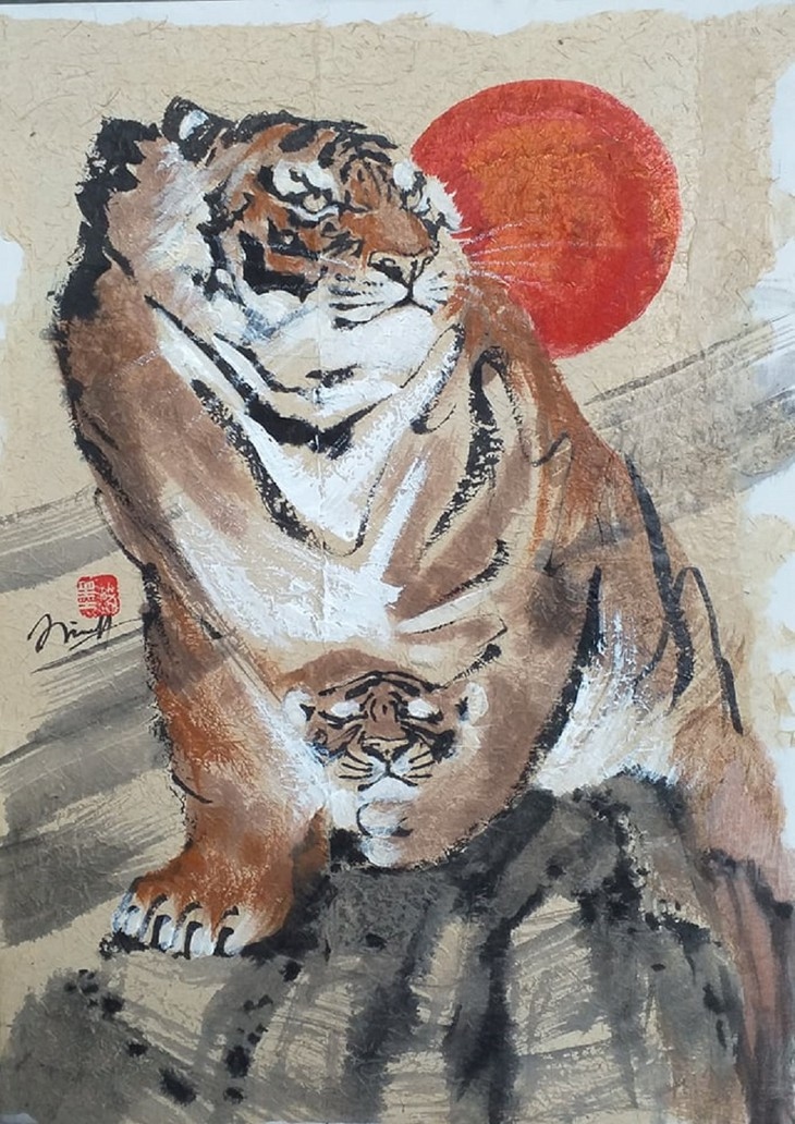 lively paintings by nguyen doan ninh to usher in year of the tiger picture 4