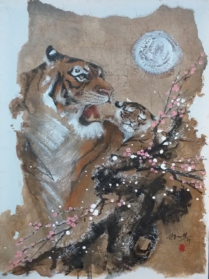 lively paintings by nguyen doan ninh to usher in year of the tiger picture 7