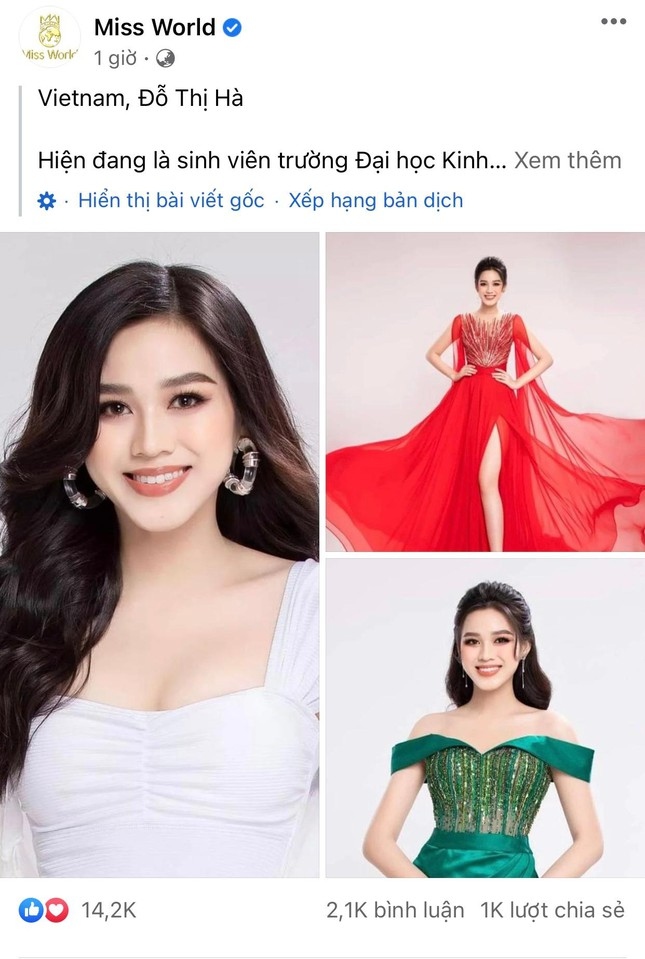 Do thi ha xuat hien tren trang chu miss world, luot like lan at dan thi sinh top 40 hinh anh 1