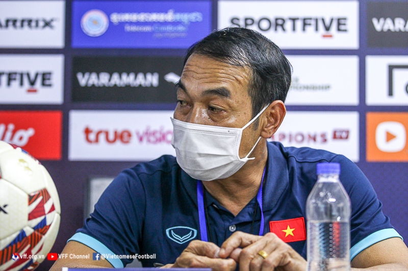 HLV Đinh Thế Nam đã để lại những dấu ấn trong hành trình của U23 Việt Nam ở giải U23 Đông Nam Á 2022. (Ảnh: VFF).