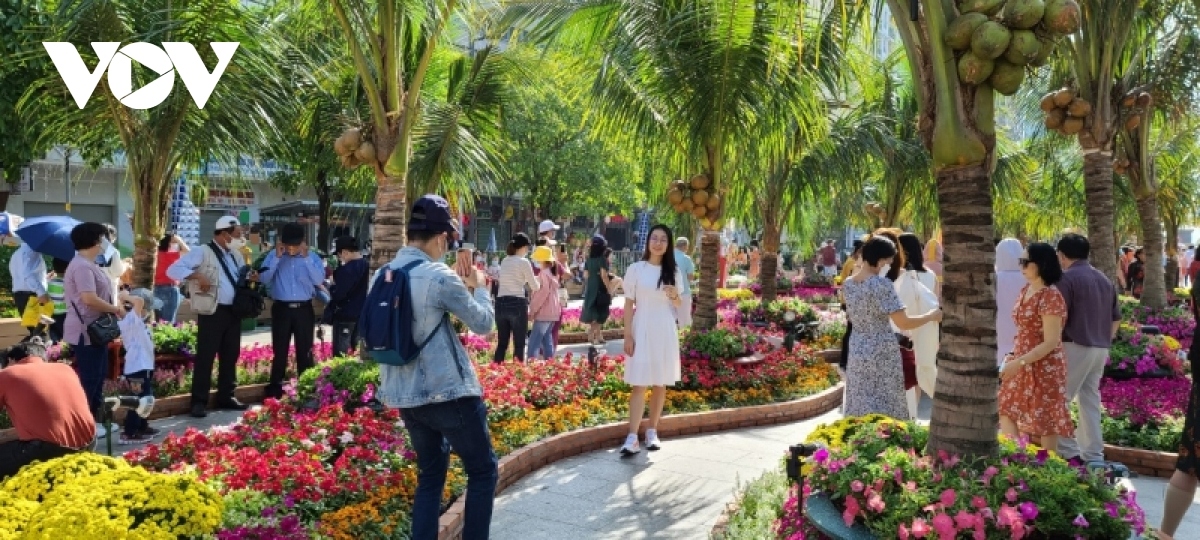 hcm city residents jubilantly celebrate tet holiday on largest flower street picture 5