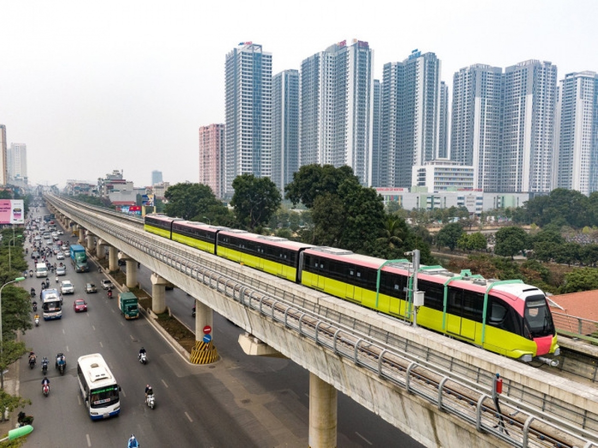 Đoàn tàu dự án Nhổn - ga Hà Nội. 