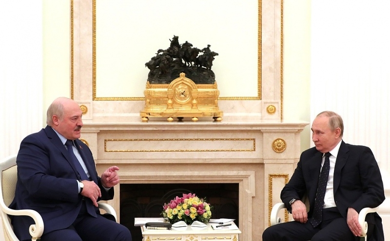 Tổng thống Belarus A.Lukashenko và Tổng thống Nga V.Putin. (Nguồn: Kremlin.ru)