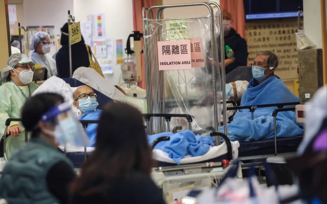 Khu cách ly Covid-19 tại bệnh viện ở Hong Kong. Ảnh: Jelly Tse.