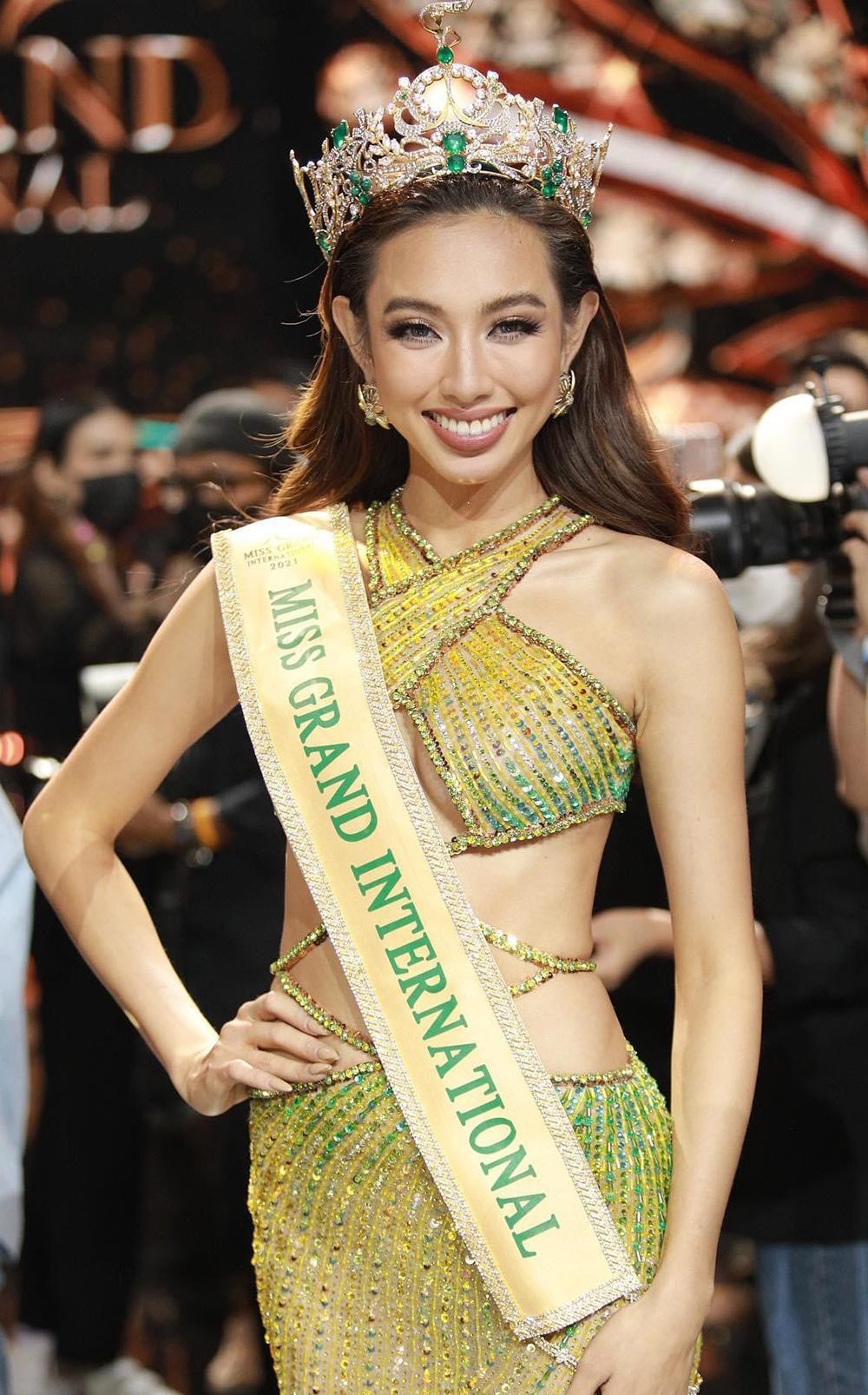 Nguyen Thuc Thuy Tien is crowned Miss Grand International 2021 in the ninth edition of the beauty pageant which concluded in Bangkok, Thailand, on December 4 last year.