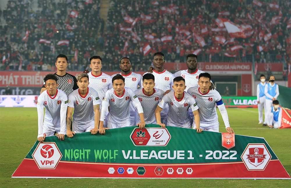 Hải Phòng vẫn đang dẫn đầu V-League 2022 sau 3 vòng đấu. (Ảnh: VPF).