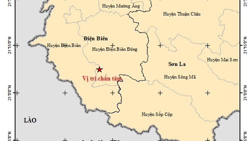 Dien Bien shaken by magnitude 4.5 earthquake