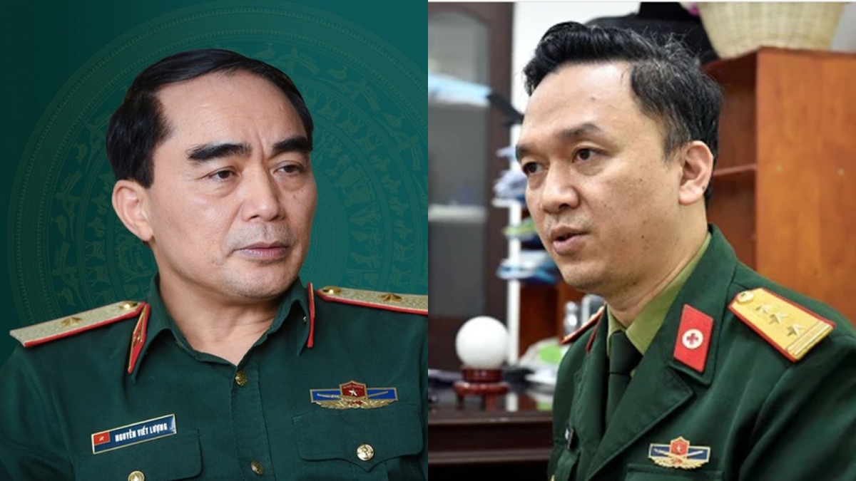 Trung tướng Nguyễn Viết Lượng (ảnh trái, khi còn mang quân hàm Thiếu tướng) bị kỷ luật cảnh cáo và Thượng tá Hồ Anh Sơn bị khai trừ ra khỏi Đảng