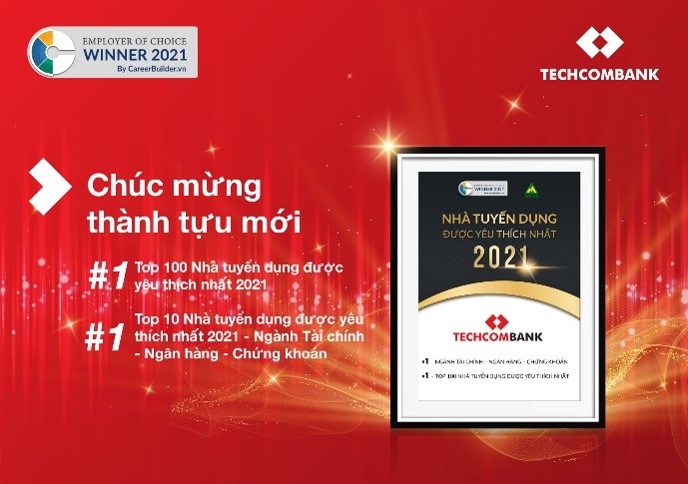 techcombank dan dau danh sach top 100 nha tuyen dung duoc yeu thich nhat nam 2021 hinh anh 1