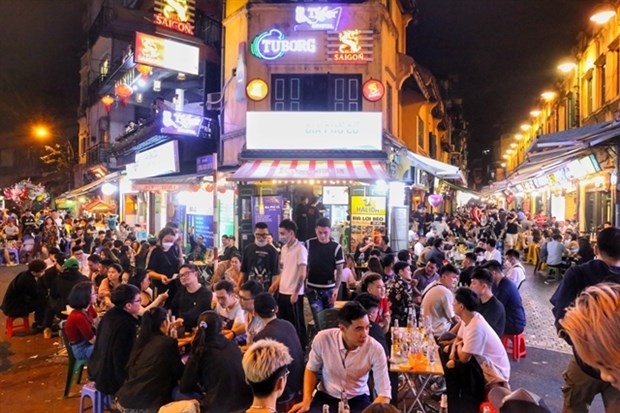 Ta Hien Street in Hanoi is returning to its well-known hustle and bustle after two years of COVID-19 restrictions.