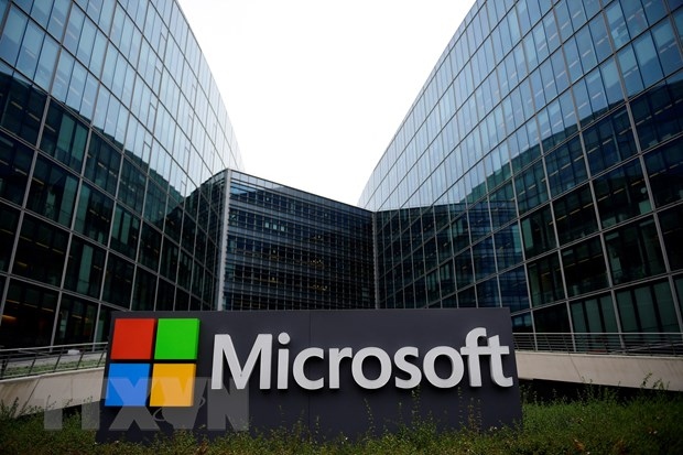 Chi nhánh của công ty công nghệ Microsoft tại Issy-Les-Moulineaux, ngoại ô Paris, Pháp. (Ảnh: AFP/TTXVN)