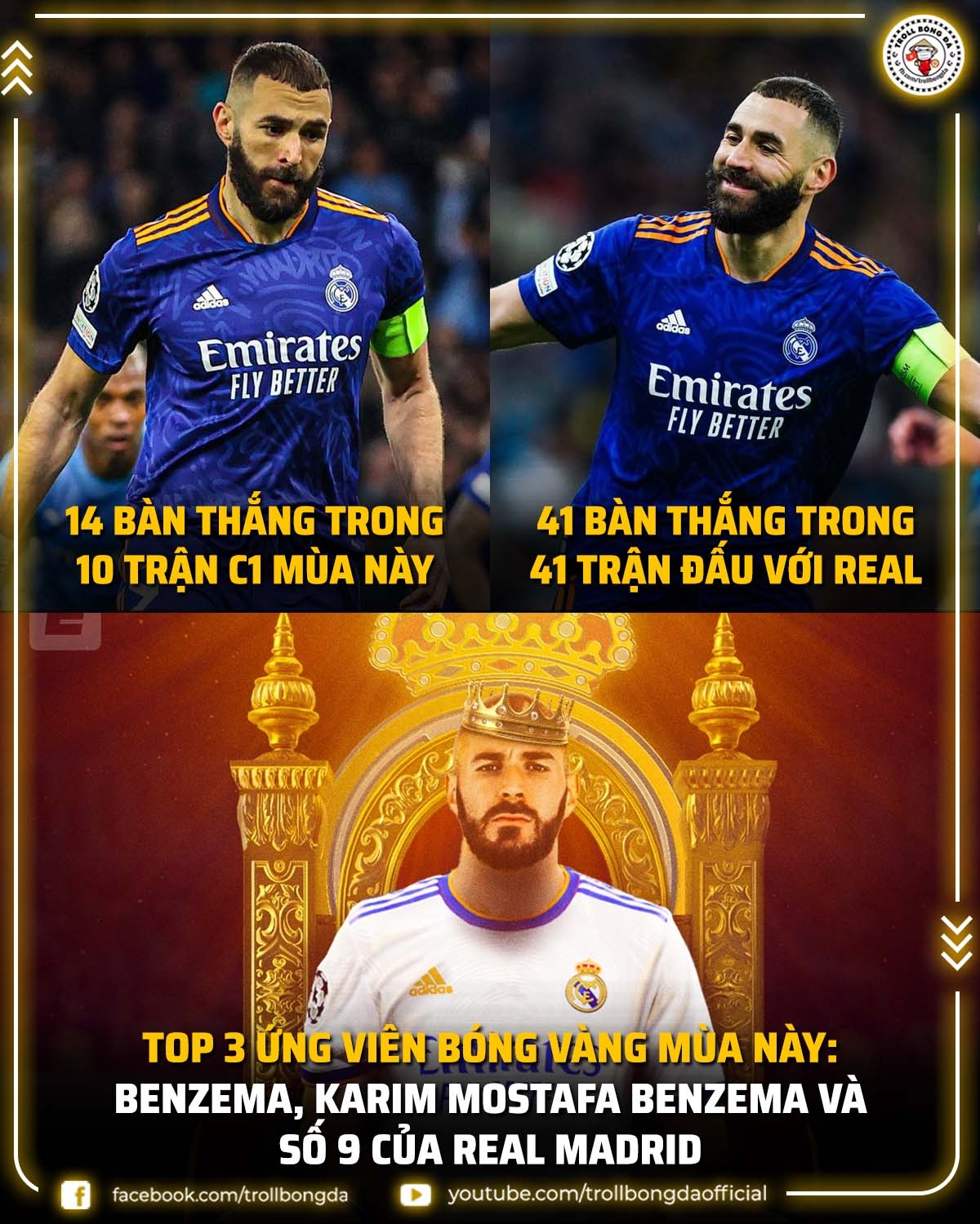 biem hoa 24h benzema la ung vien hang dau cho qua bong vang 2022 hinh anh 2