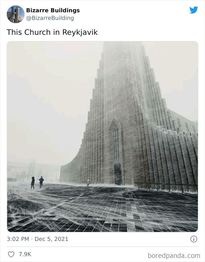 Hình ảnh này như từ một bộ phim viễn tưởng, nhưng thực chất đó là kiến trúc của một nhà thờ.