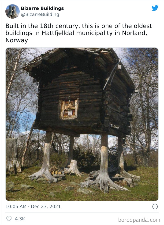Ngôi nhà này được xây dựng từ thế kỷ 18 ở Norway.
