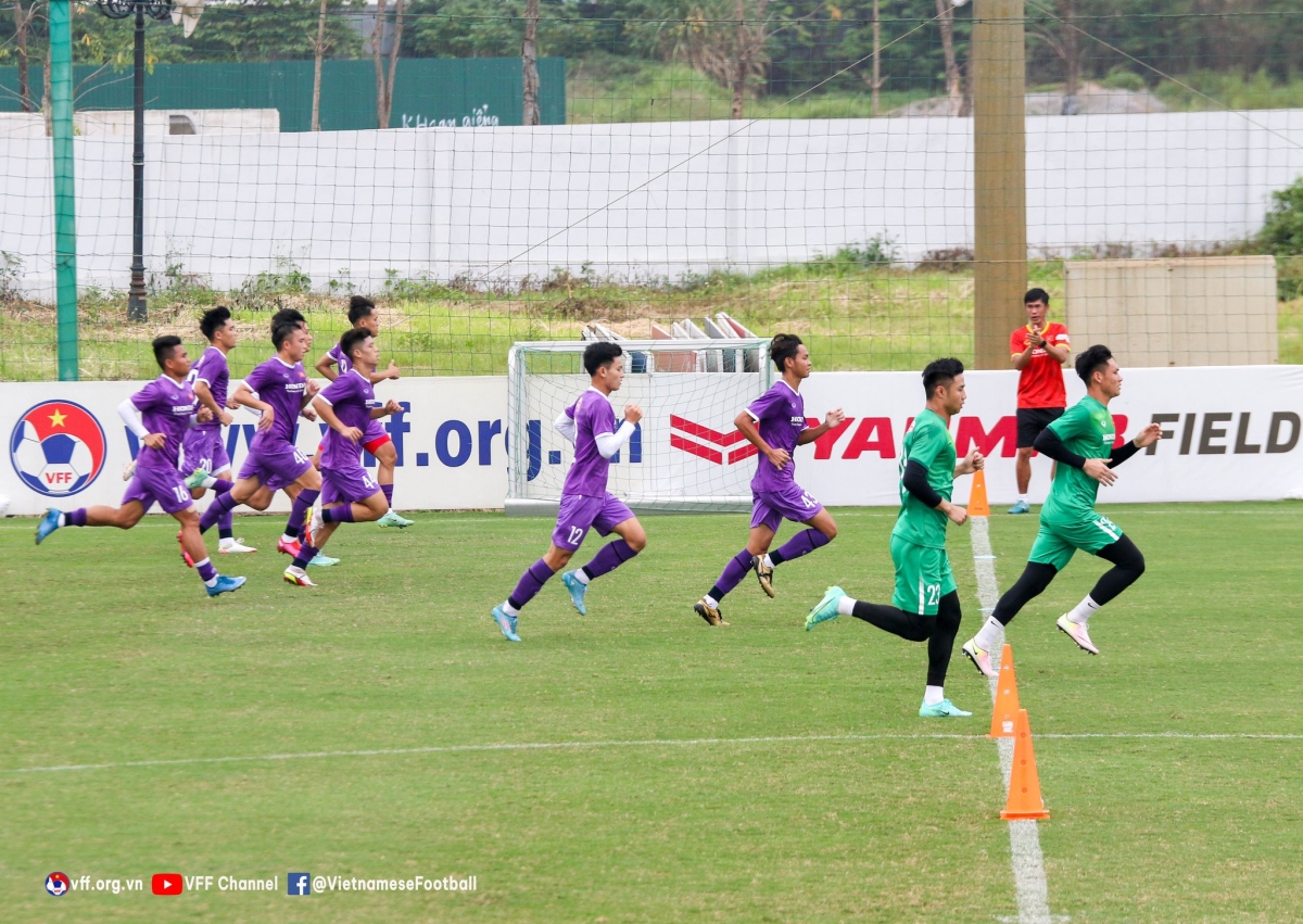 U23 Việt Nam sẽ tập luyện tại Hà Nội tới ngày 15/4 sẽ di chuyển lên Phú Thọ để chuẩn bị cho trận giao hữu với U20 Hàn Quốc. (Ảnh: VFF)