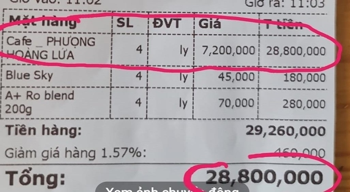 xu phat chu quan dang hoa don ly ca phe 7,2 trieu dong de cau like hinh anh 2