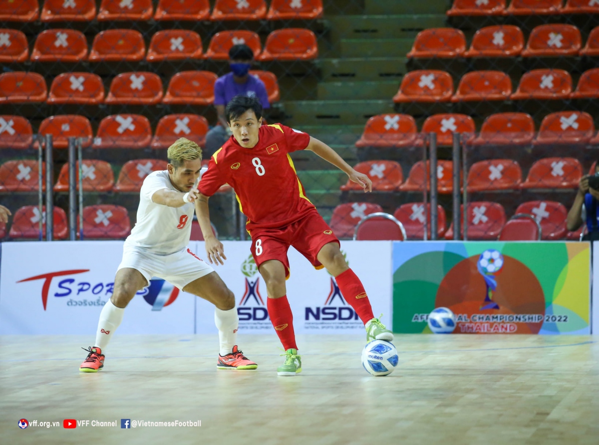 Dt futsal viet nam hoa myanmar o tran ra quan giai futsal Dong nam A 2022 hinh anh 1