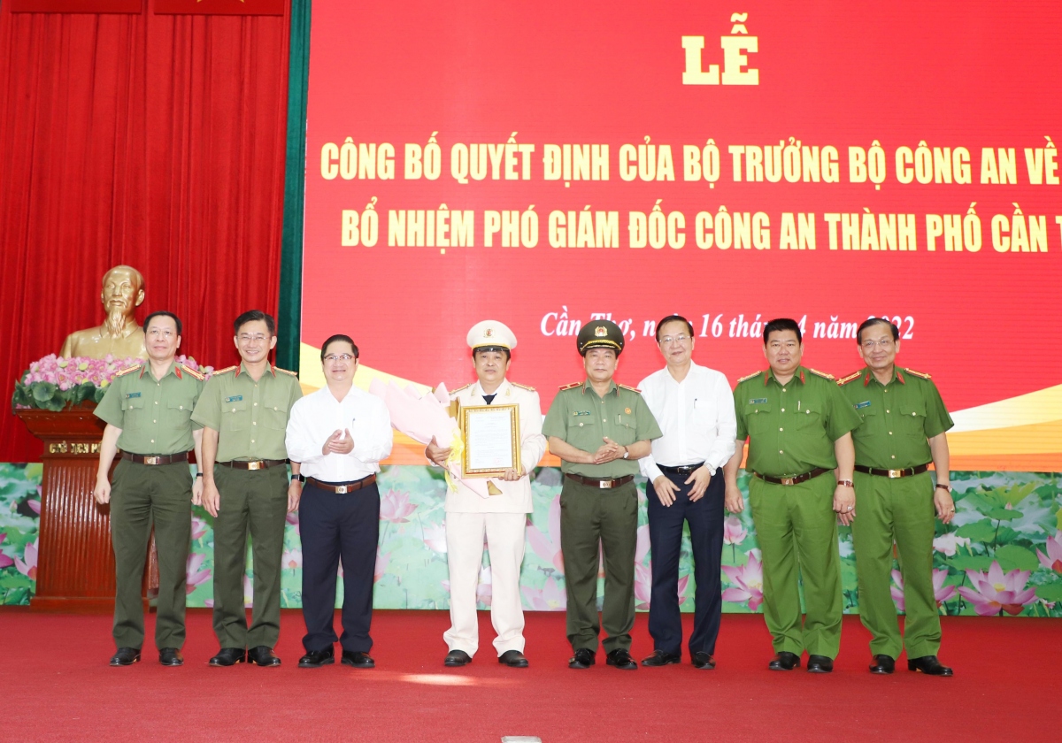 Trưởng Công an quận Cái Răng được bổ nhiệm Phó Giám đốc Công an Cần Thơ