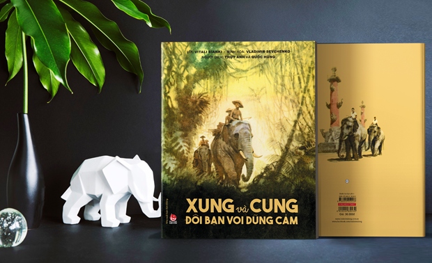 russian illustrator of book about two vietnamese elephants commemorated picture 1