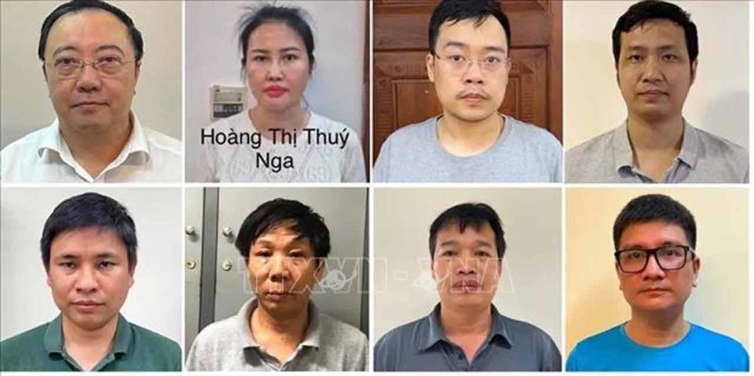 (L-R, first row-second row) Phan Huy Anh Vu, Hoang Thi Thuy Nga, Nguyen Quang Minh, Nguyen Tien Thu, Hoang The Quynh, Nguyen Cong Tien, Ninh Van Sinh and Vu Quang Ngoc - Photo: VNA