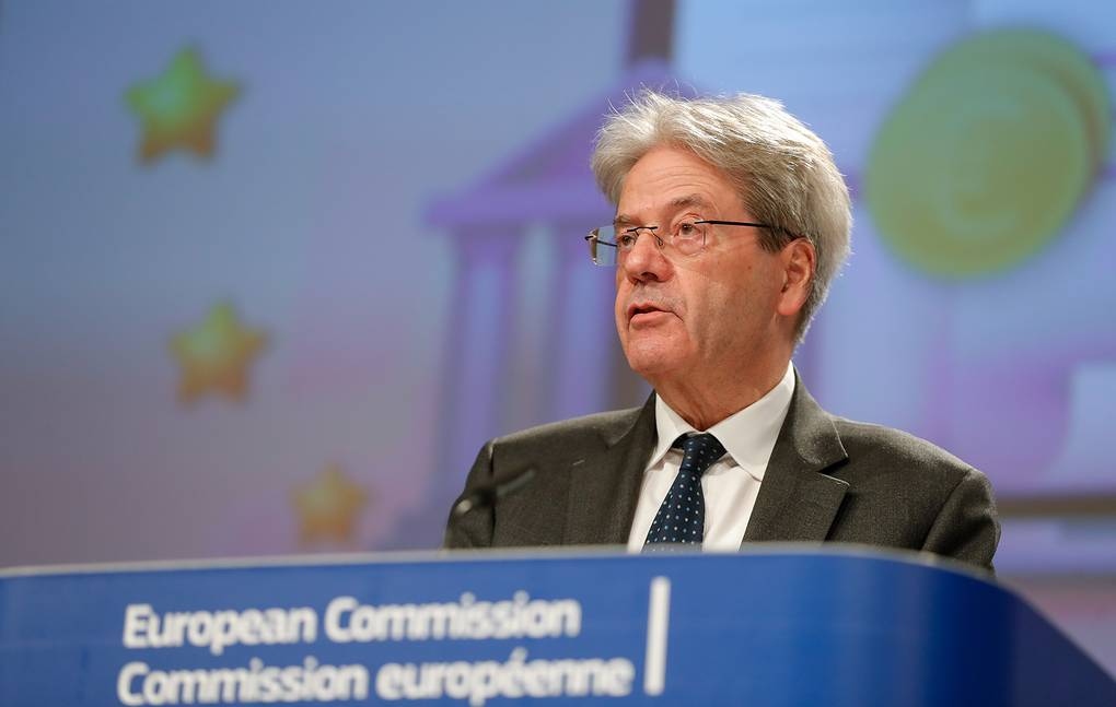 Ủy viên phụ trách về kinh tế của EU Paolo Gentiloni. Ảnh: EPA-EFE