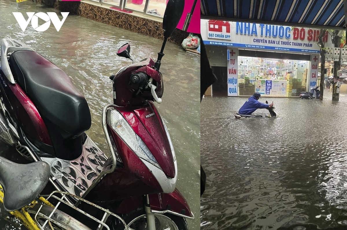 hanoi streets turn into rivers after heavy downpours picture 5