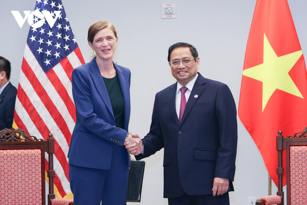 Thủ tướng Phạm Minh Chính gặp Giám đốc Cơ quan phát triển quốc tế Hoa Kỳ (USAID) Samantha Power.