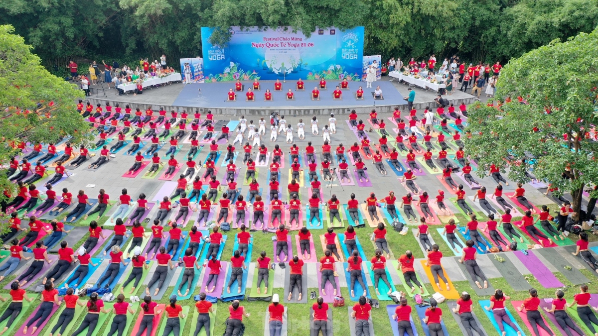 hanoians come together to celebrate international yoga day picture 1