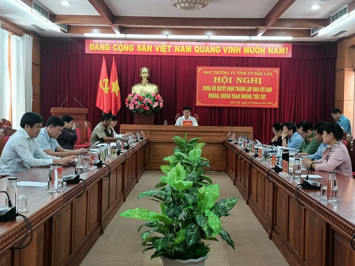 Ban Chỉ đạo Phòng chống tham nhũng, tiêu cực tỉnh Đắk Lắk ra mắt