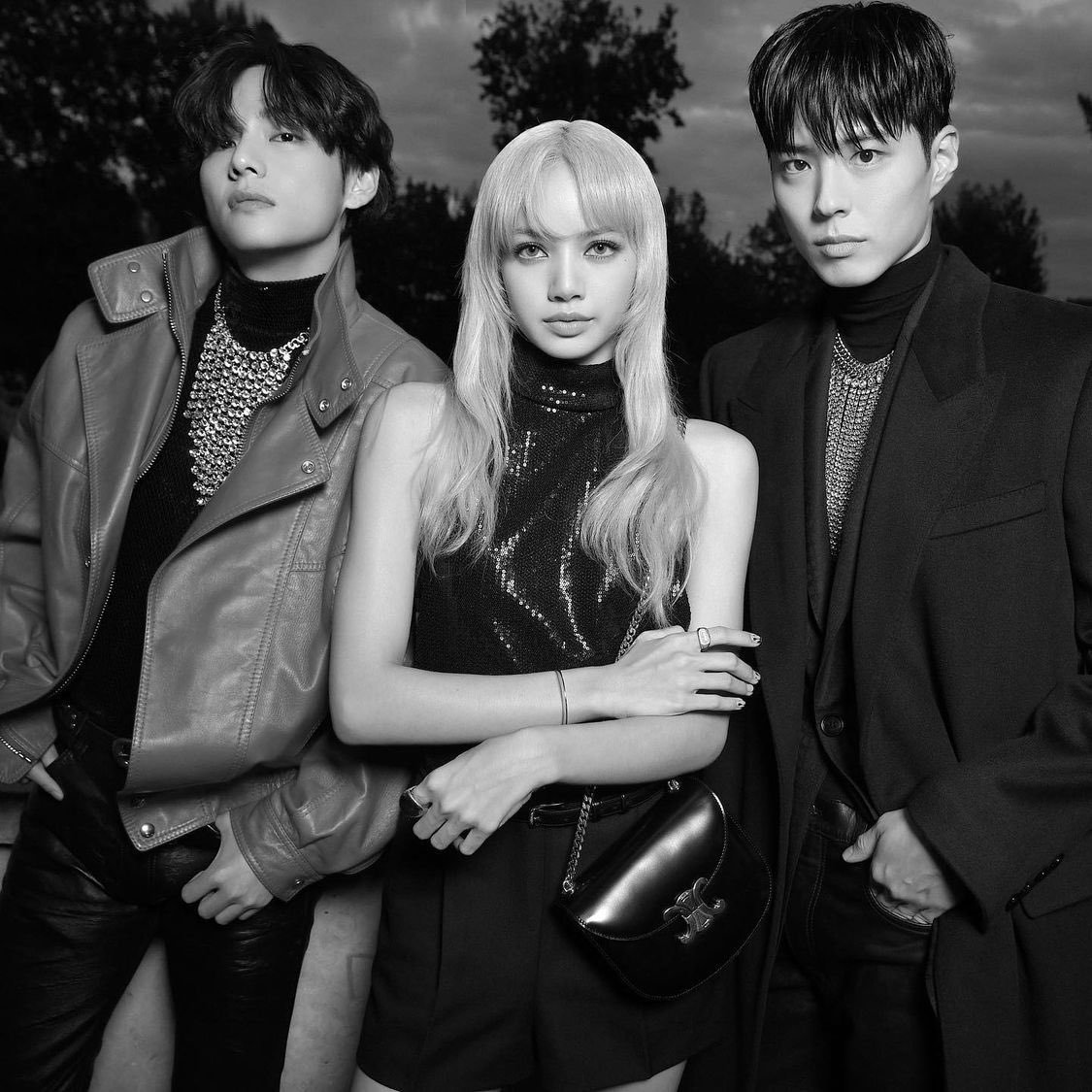 lisa blackpink , v bts va park bo gum do bo show dien cua celine hinh anh 6