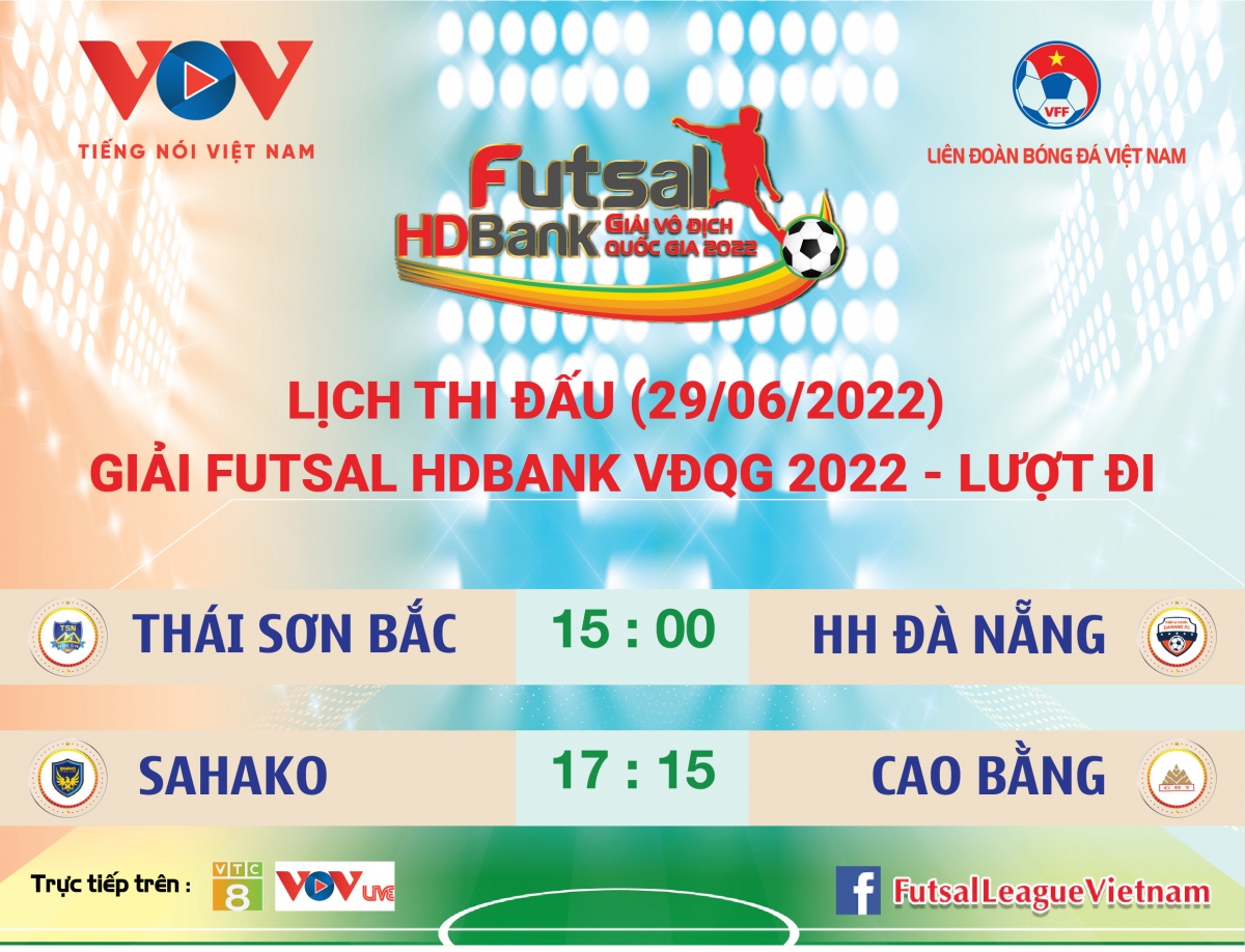 lich thi dau futsal hdbank vDqg 2022 hom nay 29 6 hinh anh 1