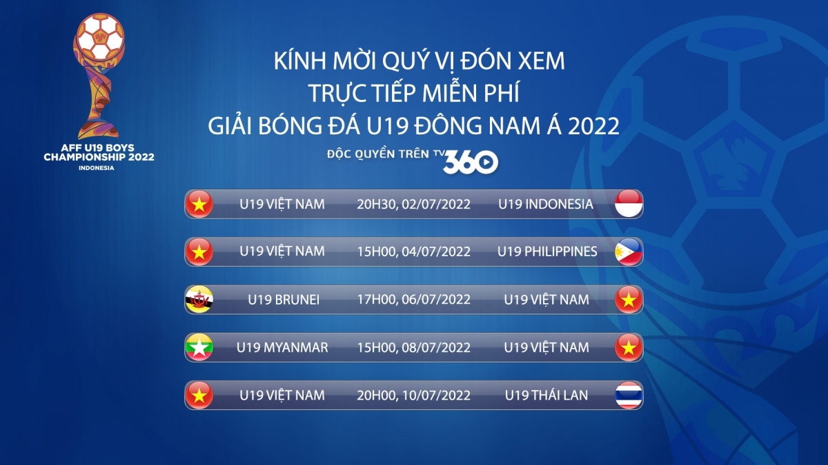 tv360 viettel wins broadcasting rights of aff u19 youth championship picture 1