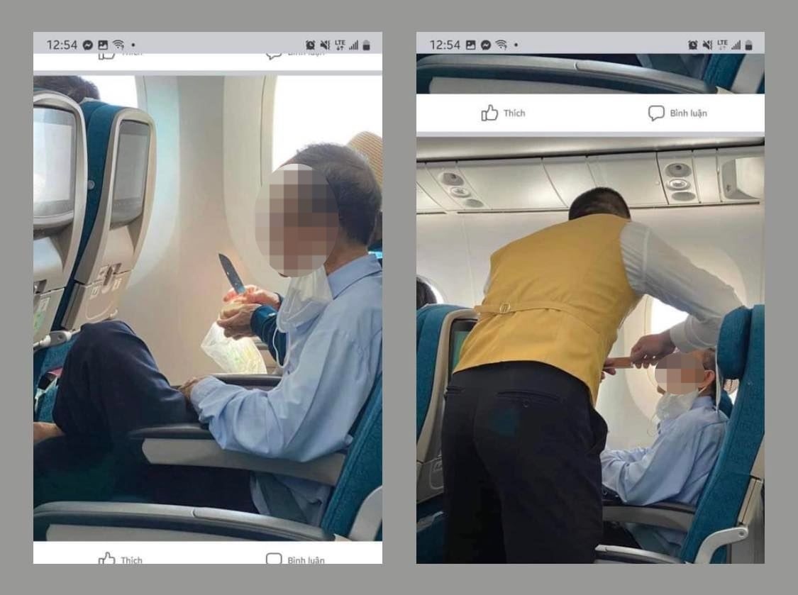 Vì sao hành khách có thể mang dao ra gọt hoa quả trên máy bay?