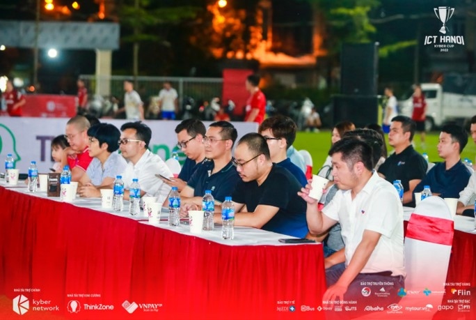 chinh thuc khai mac giai bong da ict ha noi - kyber cup 2022 hinh anh 1