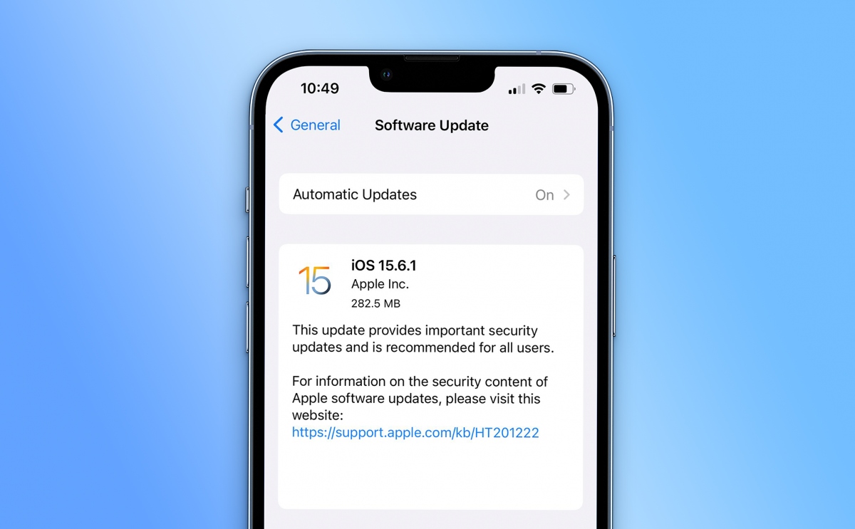 Apple phát hành iOS 15.6.1 sửa các lỗi bảo mật và hiệu năng