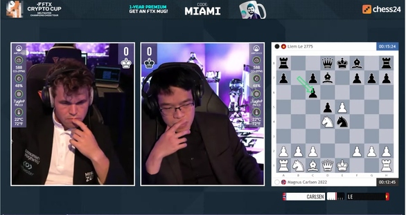 Chess King Carlsen beats Quang Liem at FTX Crypto Cup