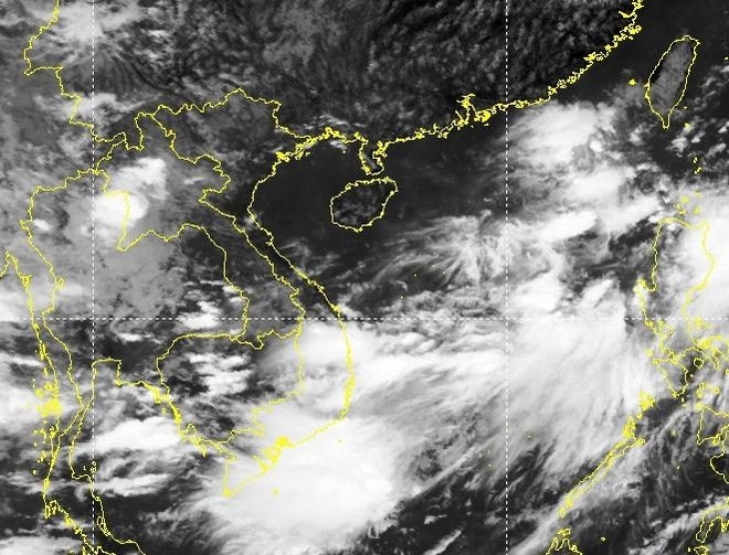 Xuất hiện vùng áp thấp gây mưa dông trên Biển Đông